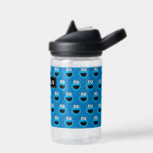 Cookie Monster Pattern glimlachen | Jouw namen toe Waterfles (Links)