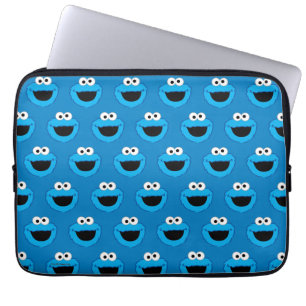 Cookie Monster Pattern glimlachen Laptop Sleeve