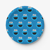Cookie Monster Pattern glimlachen Papieren Bordje (Voorkant)