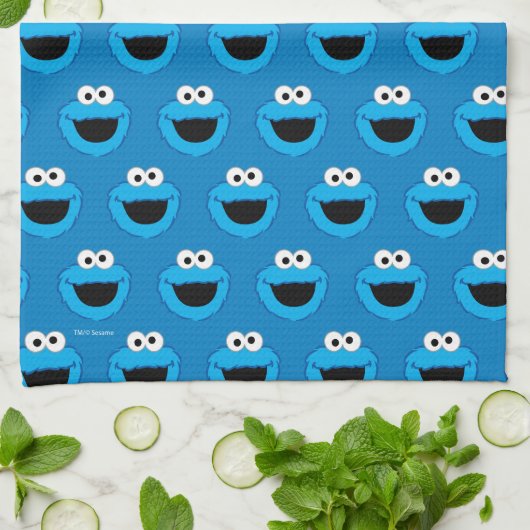 Cookie Monster Pattern glimlachen Theedoek (Gevouwen)