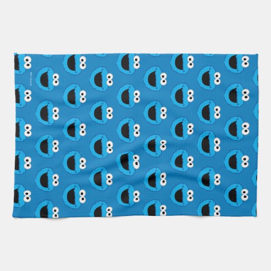 Cookie Monster Pattern glimlachen Theedoek (Horizontaal)