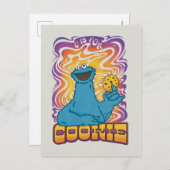 Cookie Monster | Psychedelic Briefkaart (Voorkant / Achterkant)