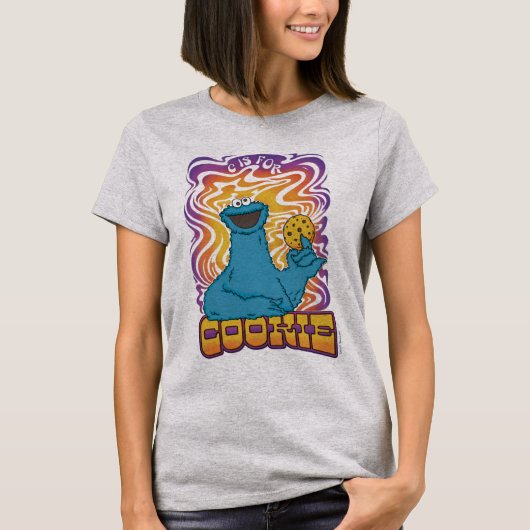 Cookie Monster | Psychedelic T-shirt (Voorkant)