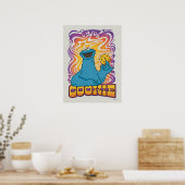 Cookie Monster | Psychedelisch Poster (Keuken)
