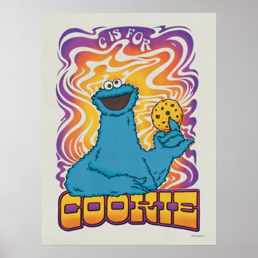 Cookie Monster | Psychedelisch Poster (Voorkant)