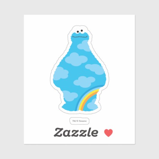 Cookie Monster Rainbows Sticker (Vel)