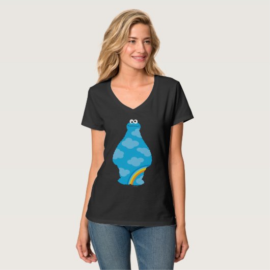 Cookie Monster Rainbows T-shirt (Voorkant volledig)