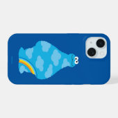 Cookie Monster Regenbogen iPhone 15 Hoesje (Achterkant horizontaal)