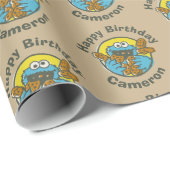 Cookie Monster Retro Cadeaupapier (Rol Hoek)