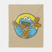 Cookie Monster Retro Fleece Deken (Voorkant)