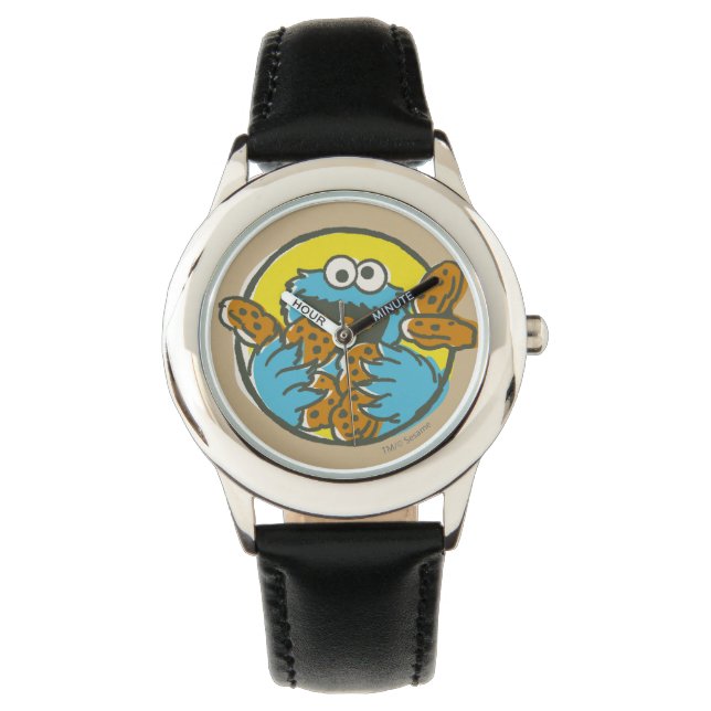 Cookie Monster Retro Horloge (Voorkant)