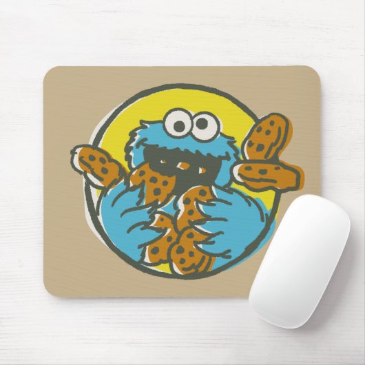 Cookie Monster Retro Muismat (Met muis)