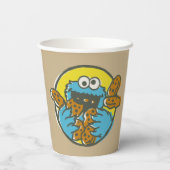 Cookie Monster Retro Papieren Bekers (Achterkant)