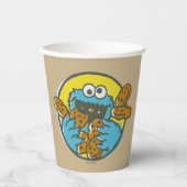 Cookie Monster Retro Papieren Bekers (Voorkant)