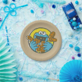 Cookie Monster Retro Papieren Bordje (Feest)