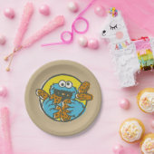Cookie Monster Retro Papieren Bordje (Feest)