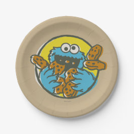Cookie Monster Retro Papieren Bordje