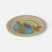 Cookie Monster Retro Papieren Bordje (Gekanteld)