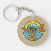 Cookie Monster Retro Sleutelhanger (Voorkant)