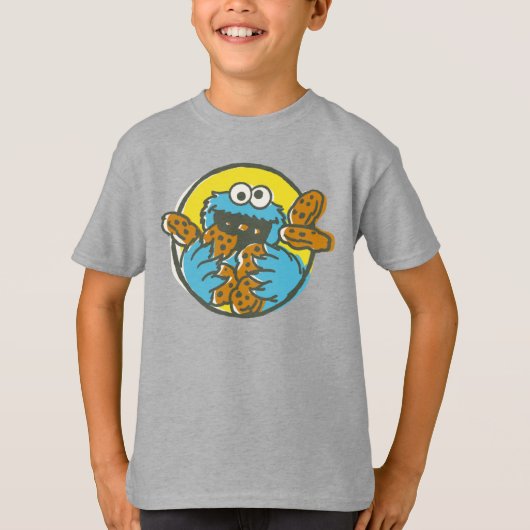 Cookie Monster Retro T-shirt (Voorkant)