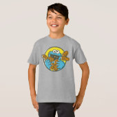 Cookie Monster Retro T-shirt (Voorkant volledig)