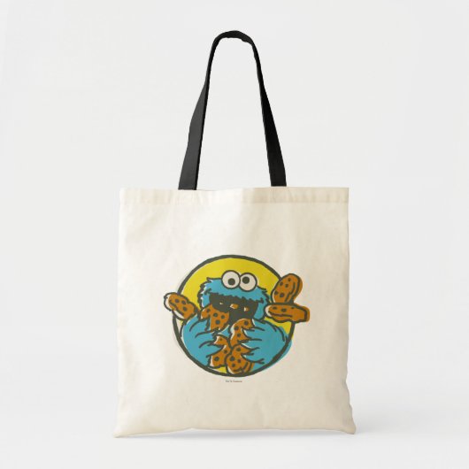 Cookie Monster Retro Tote Bag (Voorkant)