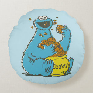 Cookie Monster  Rond Kussen