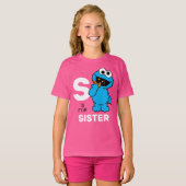 Cookie Monster | S is bestemd voor zuster T-shirt (Voorkant volledig)