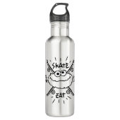 Cookie Monster Schaats Logo - Schaats, Eat, 24x7 Waterfles (Voorkant)