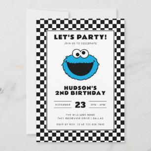 Cookie Monster Schaken Verjaardag Kaart