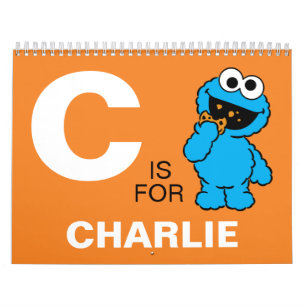 Cookie Monster Sesame Street   Jouw namen toevoege Kalender