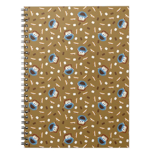 Cookie Monster S'mores Pattern Notitieboek (Voorkant)