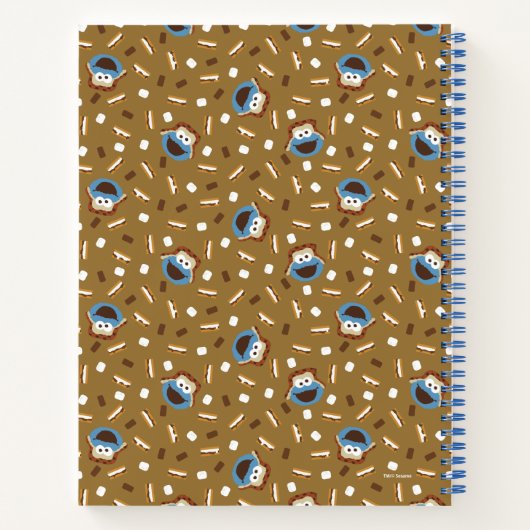 Cookie Monster S'mores Pattern Notitieboek (Achterkant)