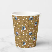 Cookie Monster S'mores Pattern Papieren Bekers (Voorkant)