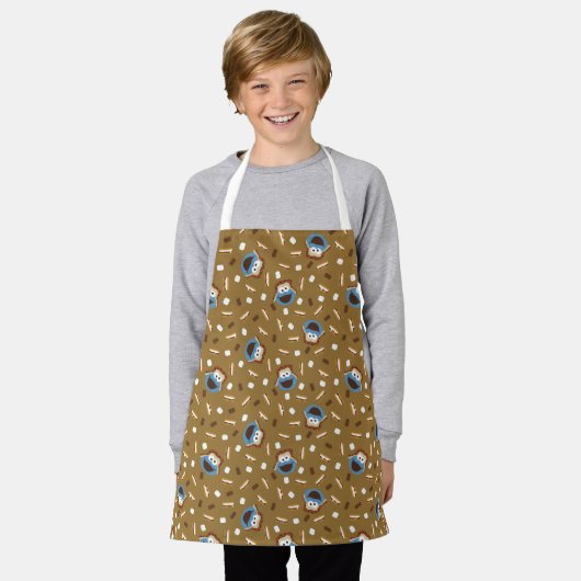Cookie Monster S'mores Pattern Schort (Gedragen)