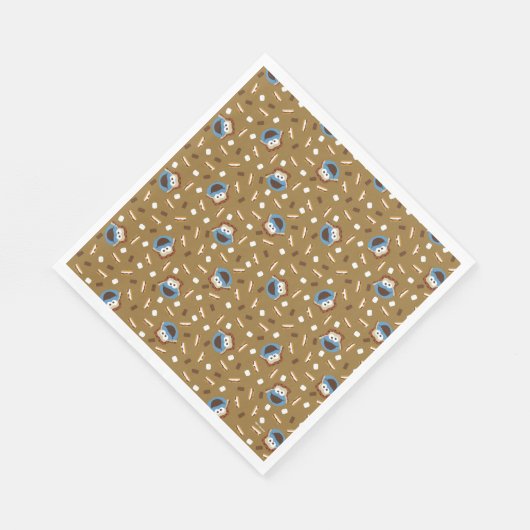 Cookie Monster S'mores Pattern Servet (Hoek)