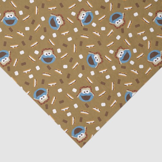 Cookie Monster S'mores Pattern Tissuepapier (Detail)