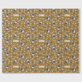 Cookie Monster S'mores Verjaardagspatroon Cadeaupapier (Vlak)
