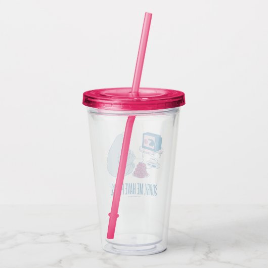 Cookie Monster | Sorry, ik heb plannen Acryl Drinkbeker (Achterkant)