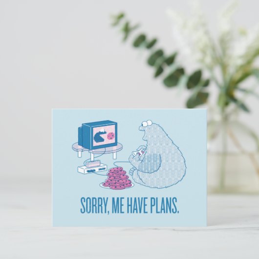Cookie Monster | Sorry, ik heb plannen Briefkaart (Staand voorkant)