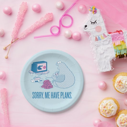 Cookie Monster | Sorry, ik heb plannen Papieren Bordje (Feest)