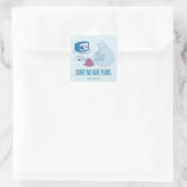 Cookie Monster | Sorry, ik heb plannen Vierkante Sticker (Tas)