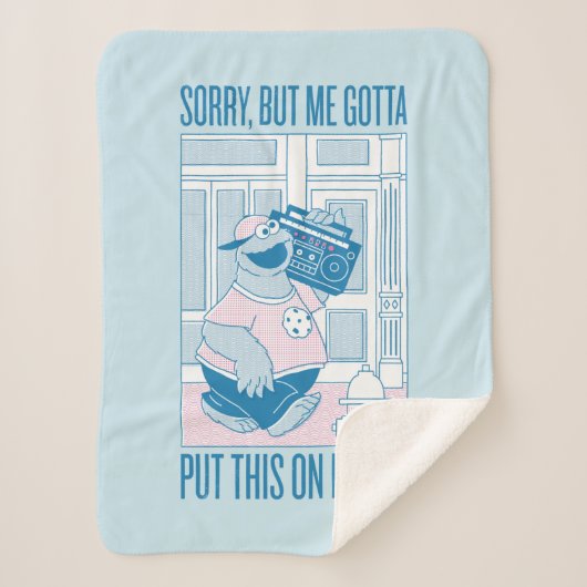 Cookie Monster | Sorry, maar ik moet Sherpa Deken (Voorkant)