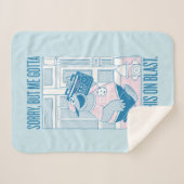 Cookie Monster | Sorry, maar ik moet Sherpa Deken (Voorkant (horizontaal))