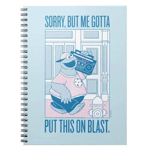 Cookie Monster | Sorry Maar Me Moet Notitieboek (Voorkant)