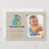 Cookie Monster The Big One First Birthday - foto Kaart (Voorkant)