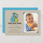 Cookie Monster The Big One First Birthday - foto Kaart (Voorkant / Achterkant)