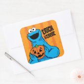 Cookie Monster - Trick Or Treat Vierkante Sticker (Envelop)