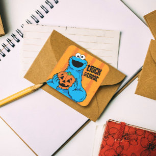 Cookie Monster - Trick Or Treat Vierkante Sticker