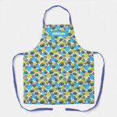 Cookie Monster | Tropisch patroon 2 Schort (Voorkant)
